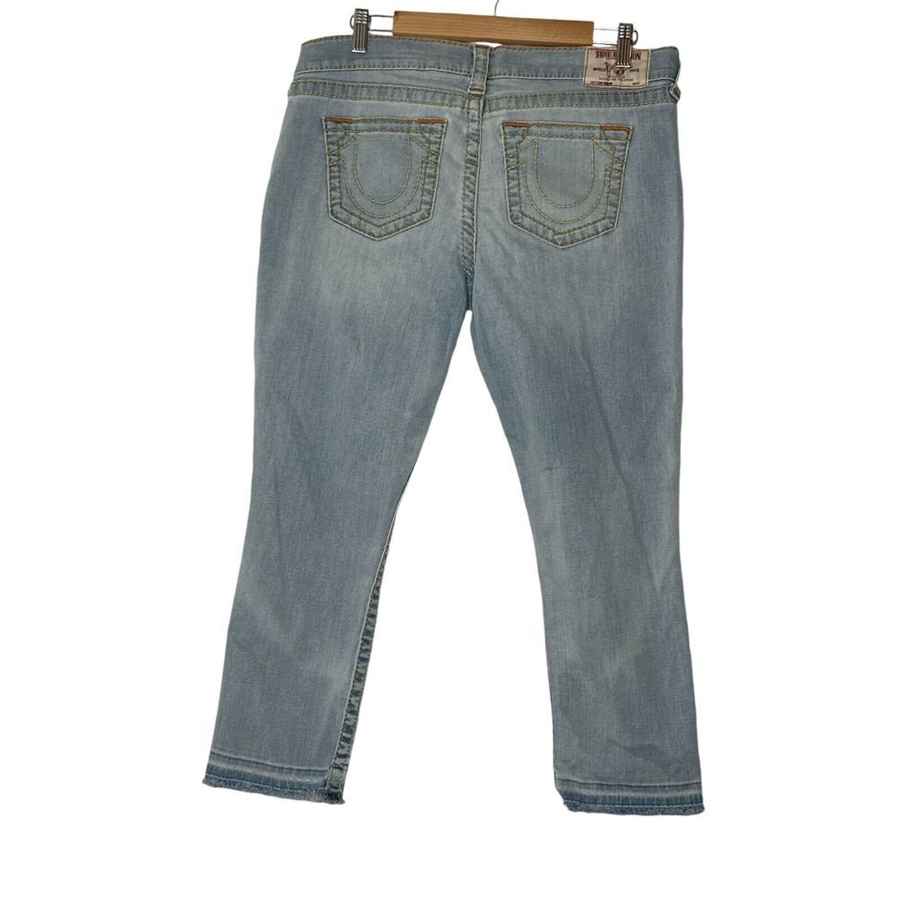 True Religion Jeans Women's 32x23 Denim Cowboy Rodeo Stretch Light Wash